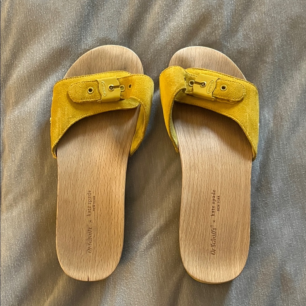 Dr. Scholl's x Kate Spade Yellow Suede Women's Mules